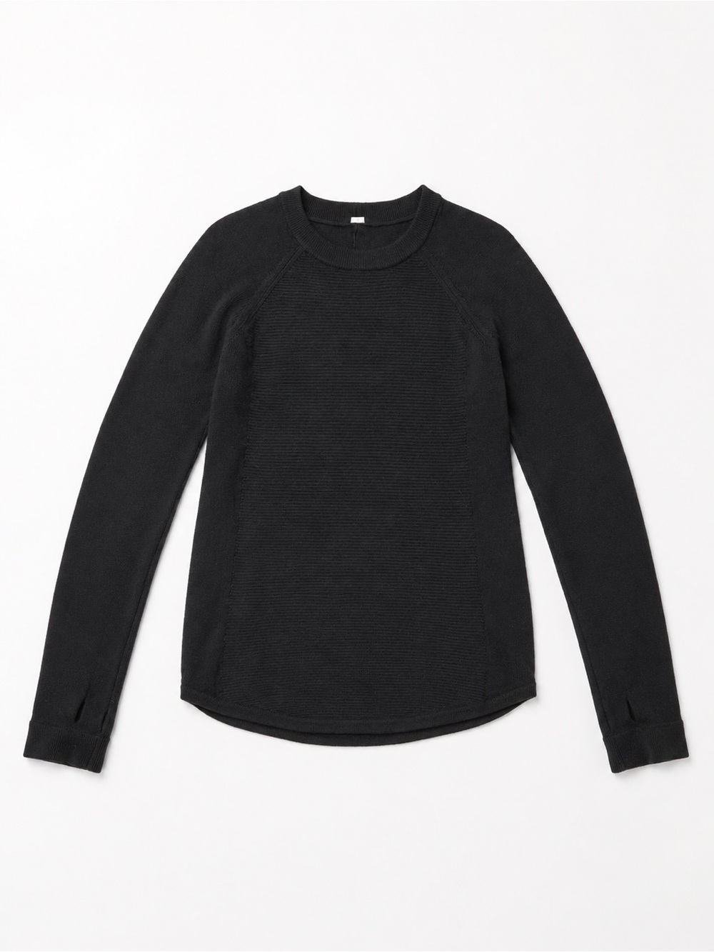 Lululemon Women’s Black 100% Merino Wool Long Sleeve Crew Neck Thumbhole Size M